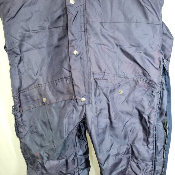 Vintage Guys Actionwear Coveralls S Mens Blue Insulated Workwear Y2k Grunge Fall - Picture 11 of 16